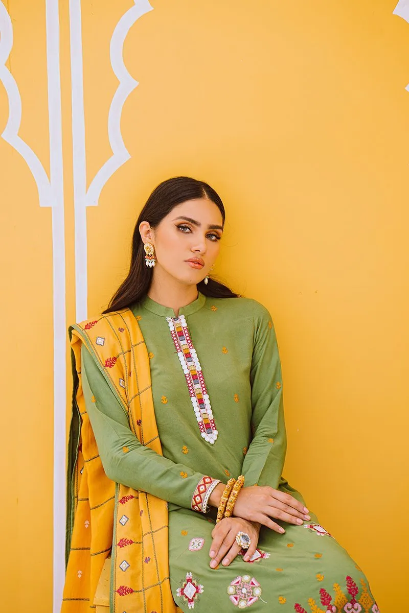 02 Crochet Bluff 3 PC Tasveer Khaddar & Linen Collection Edit Ii