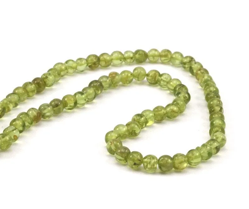 1 Strand Prehnite 5 mm Gemstone Round Beads G196