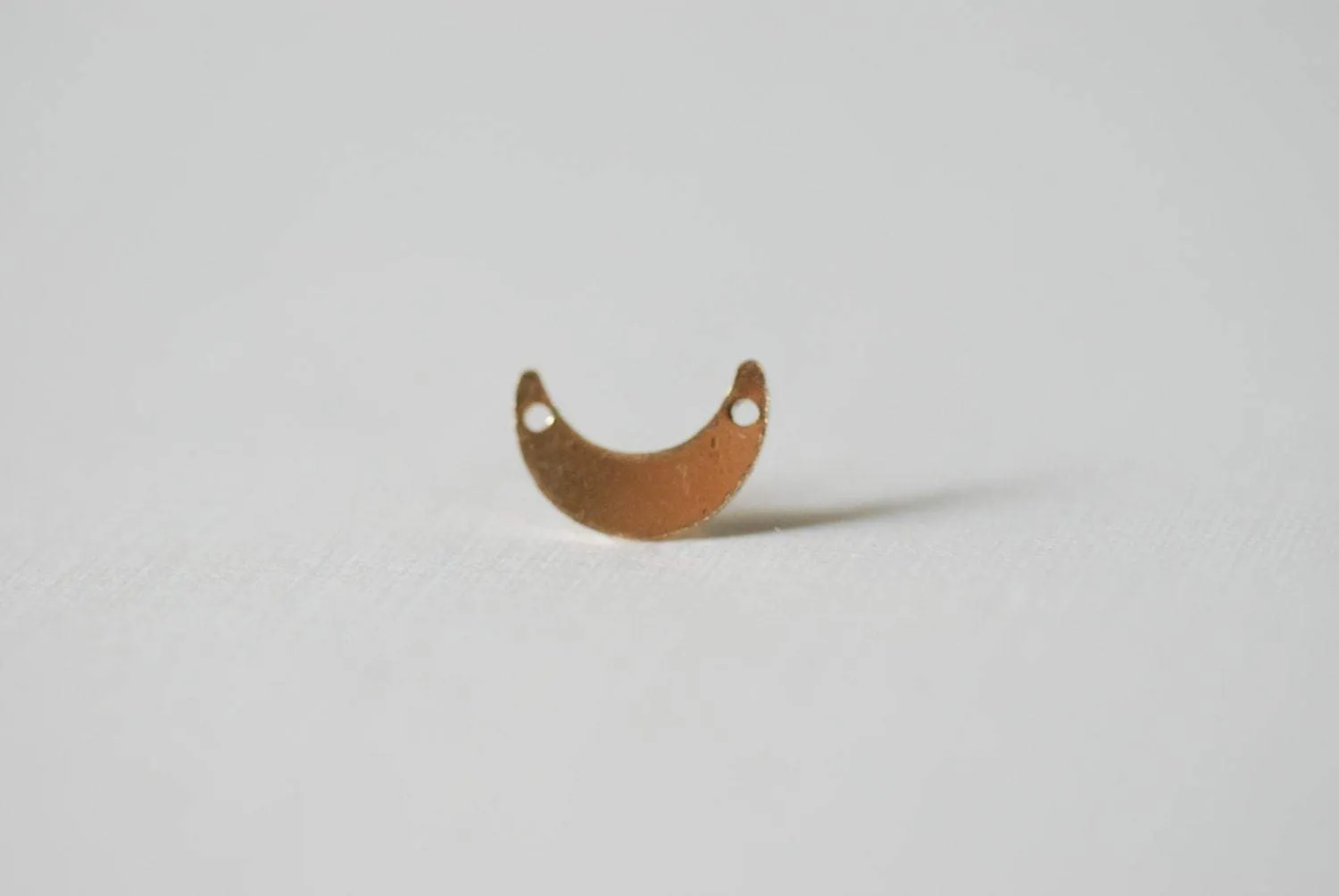 14k Gold Wholesale Filled Crescent Blank Charm, Gold Crescent Moon Blanks, Gold Filled Crescent Moon Connector Link Charms