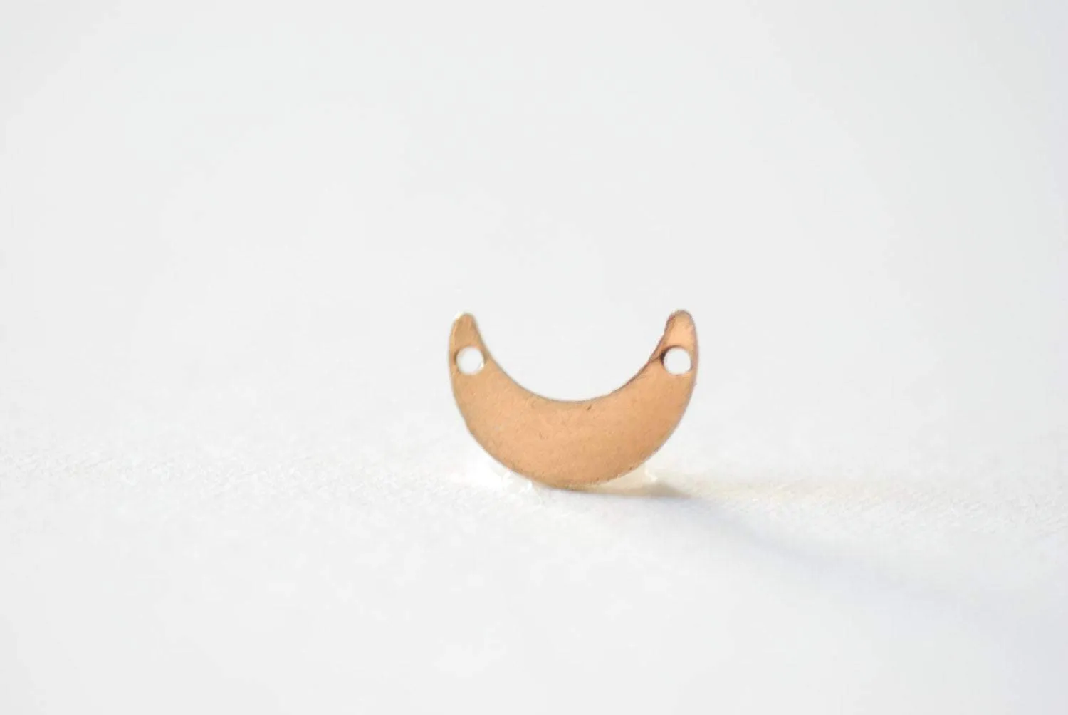 14k Gold Wholesale Filled Crescent Blank Charm, Gold Crescent Moon Blanks, Gold Filled Crescent Moon Connector Link Charms