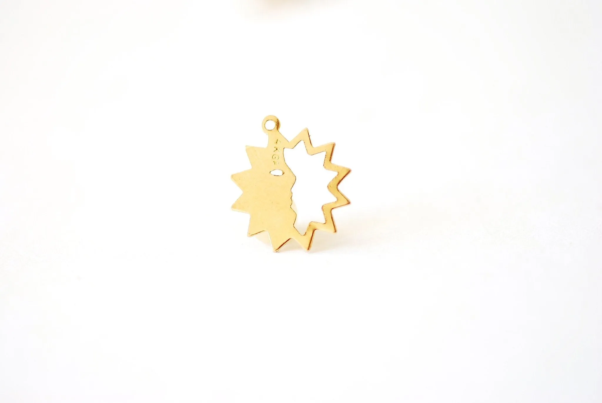 14k Gold Wholesale Filled Sun Face Sun Charm Gold Fill Sun Charm, Sun, Moon, Sun Rays, Celestial Charm, Sky Jewelry Making DIY Bulk