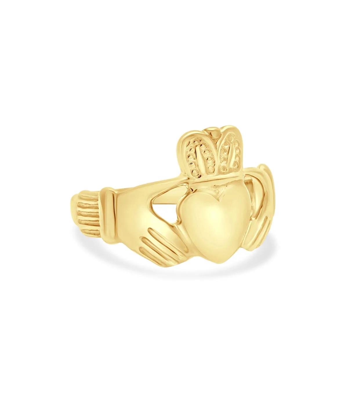 14K Yellow Gold Claddagh Ring