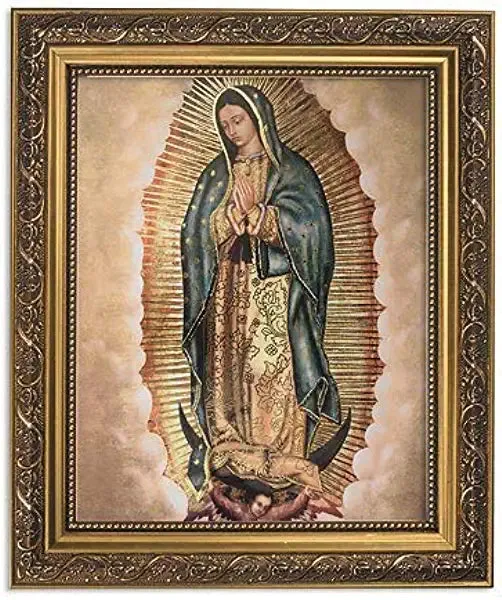 14x23 Our Lady of Guadalupe -TRANSFIGURATIONS - Green Frame