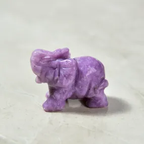 1.5 Lepidolite Elephant Natural Gemstone Carving