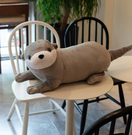 1pc 40/60/80CM Lovely Otter Plush Toys Stuffed Realistic Wild Animal Dolls Soft Sloth Pillow Christmas Room Decor Gift for Kids