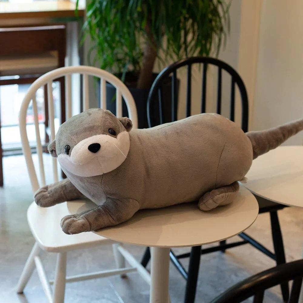 1pc 40/60/80CM Lovely Otter Plush Toys Stuffed Realistic Wild Animal Dolls Soft Sloth Pillow Christmas Room Decor Gift for Kids