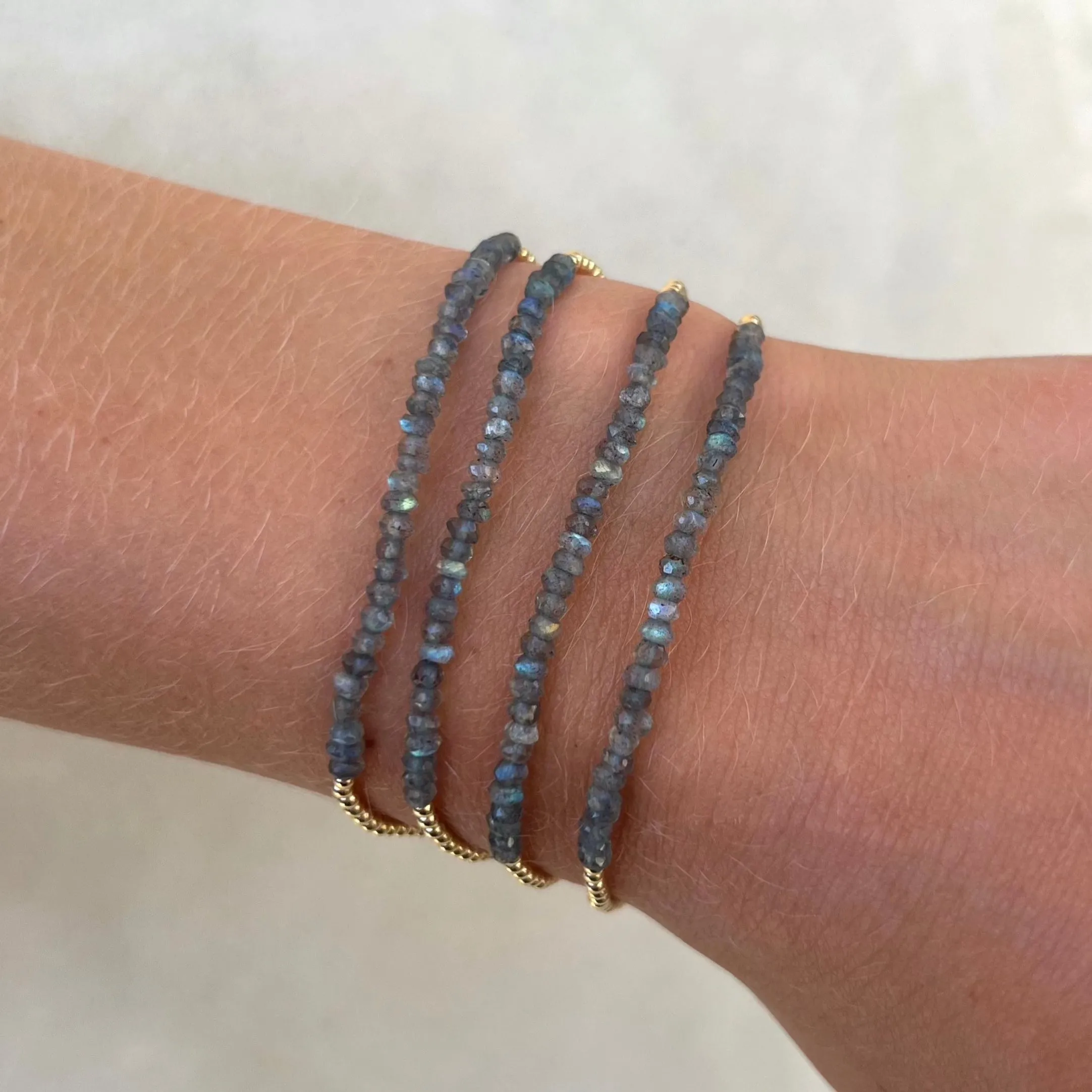 2MM Signature Bracelet with Labradorite