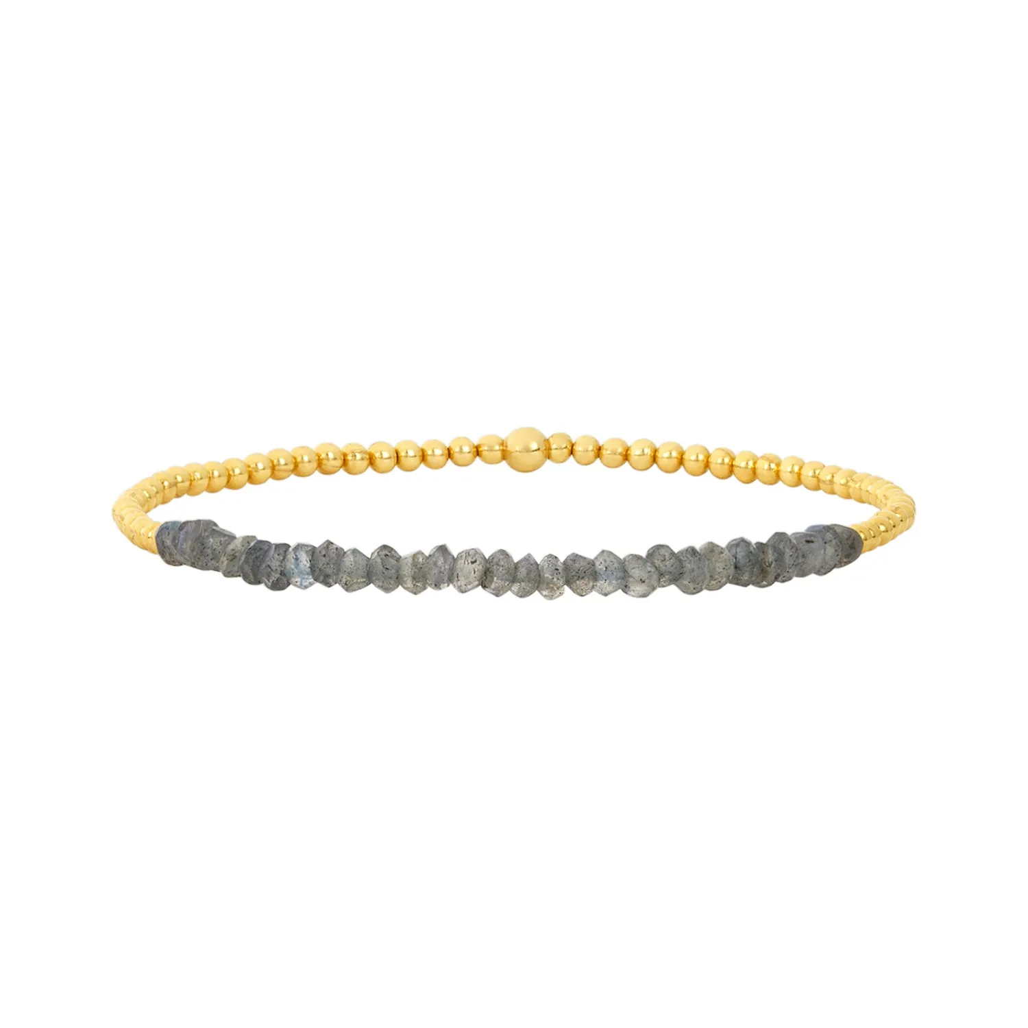 2MM Signature Bracelet with Labradorite