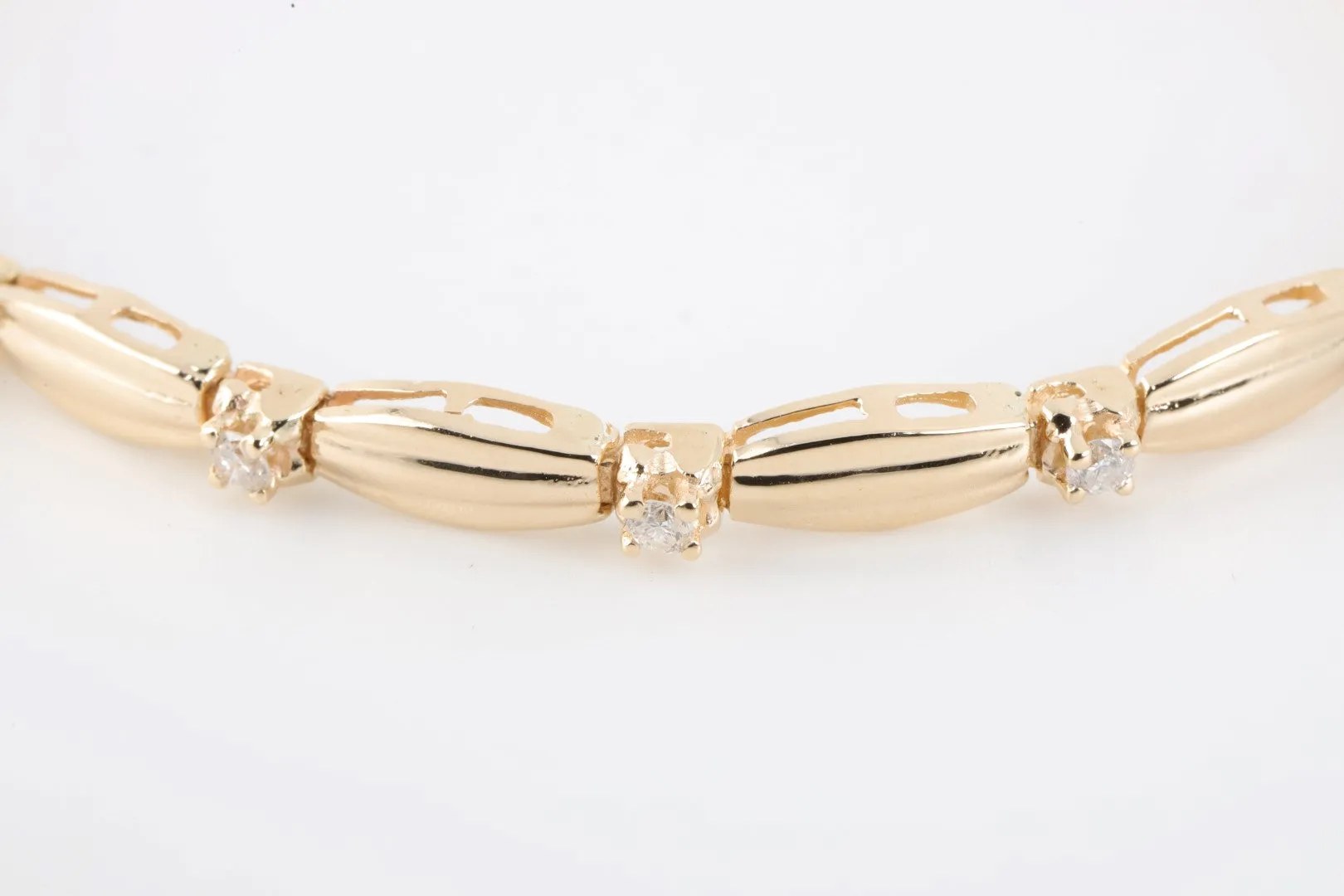 7" 14k Yellow Gold 0.42tcw Diamond Bracelet (9.24g.)