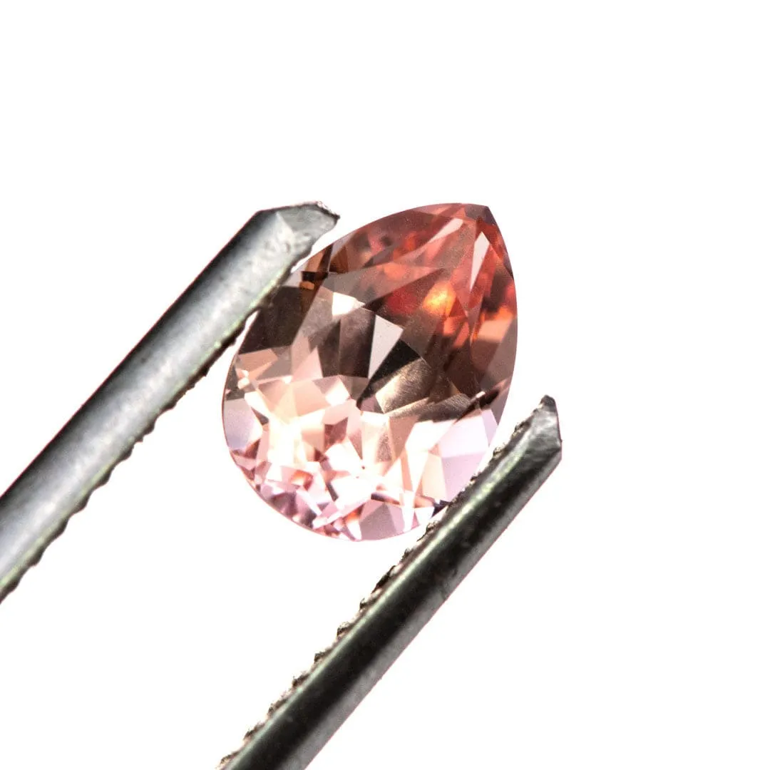 7x5mm/1ct Pear Cut Lab Created Champagne Sapphire Gemstone