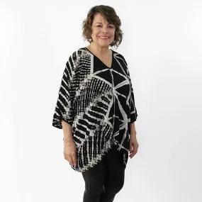 Abstract Double Design Blouse by Sylca- OSFM - Now on Sale