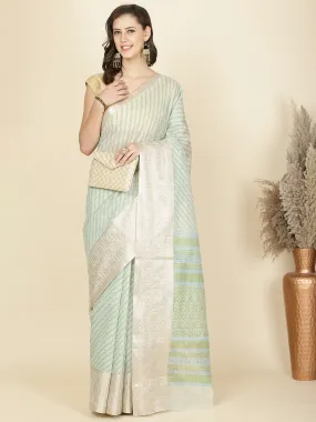 Abstract Printed Cotton Saree