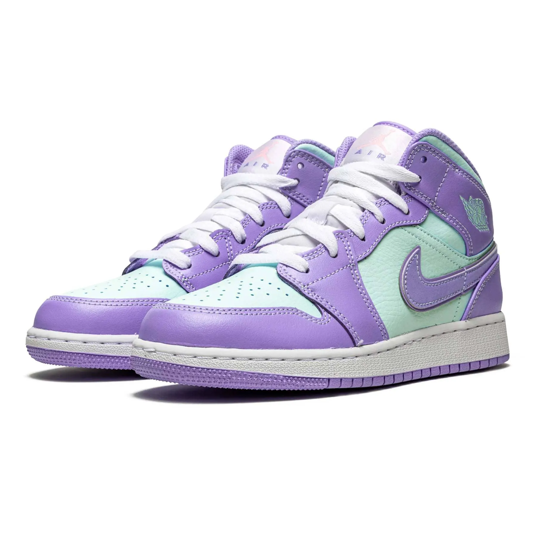 Air Jordan 1 Mid GS 'Purple Aqua'