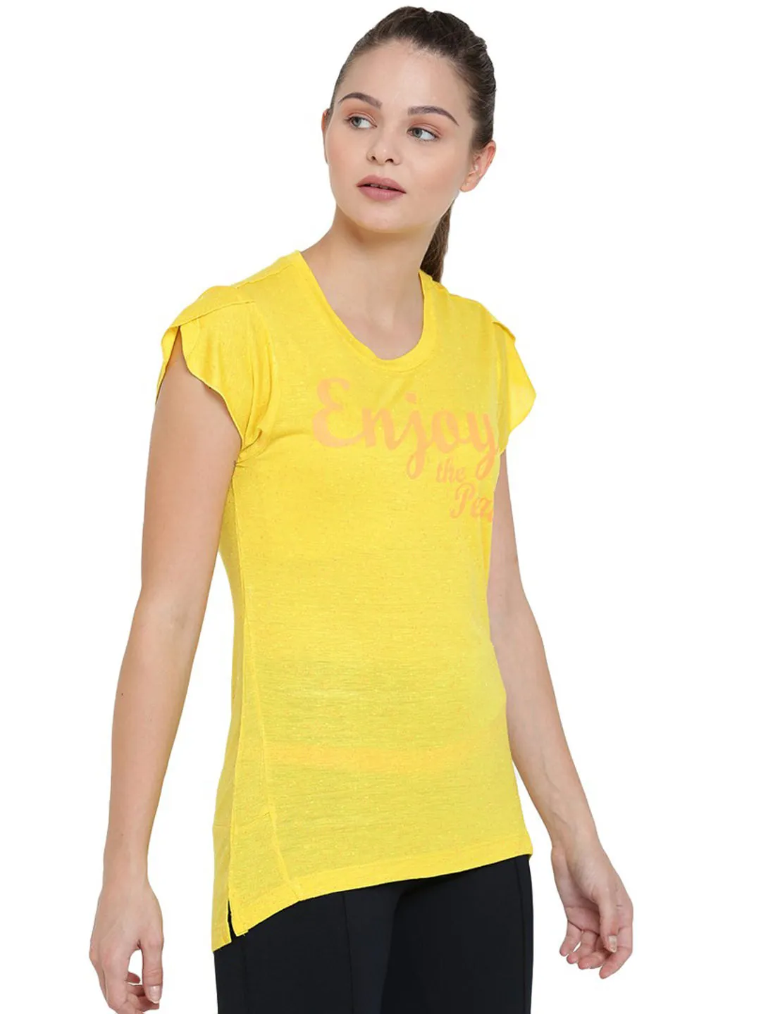 Alcis Enjoy The Peace Yellow Top