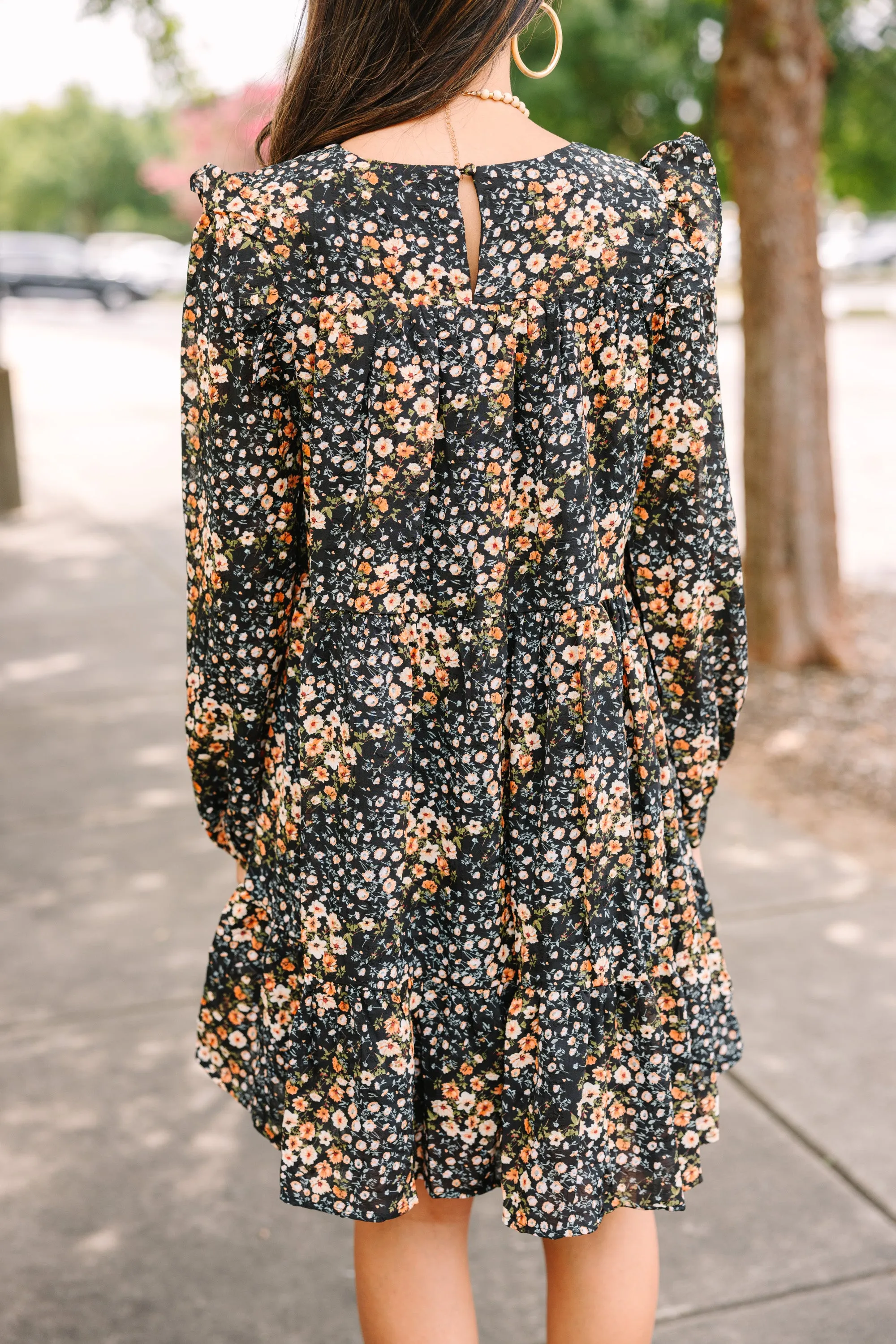 All Love Black Ditsy Floral Dress