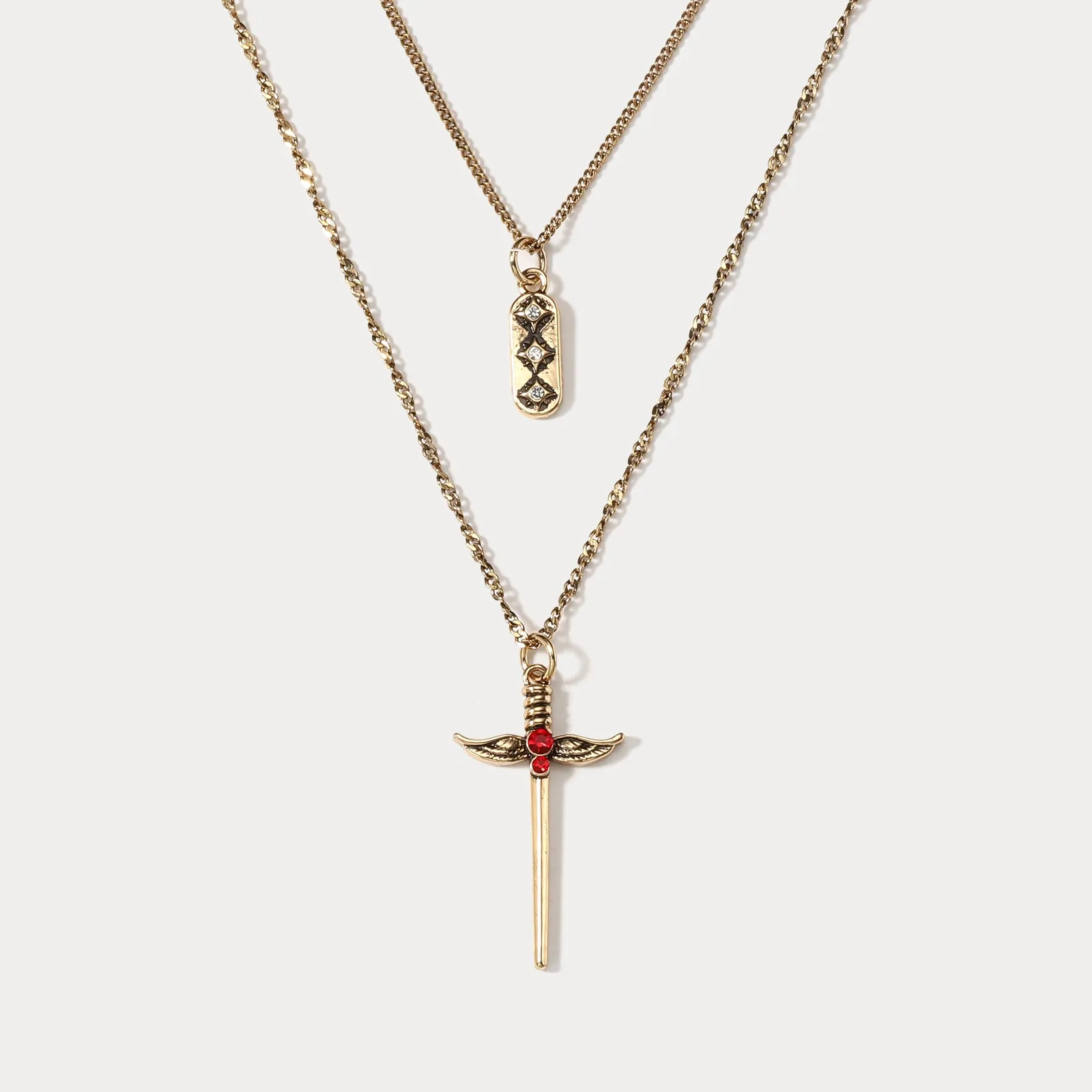 Angel Wings Sword Necklace