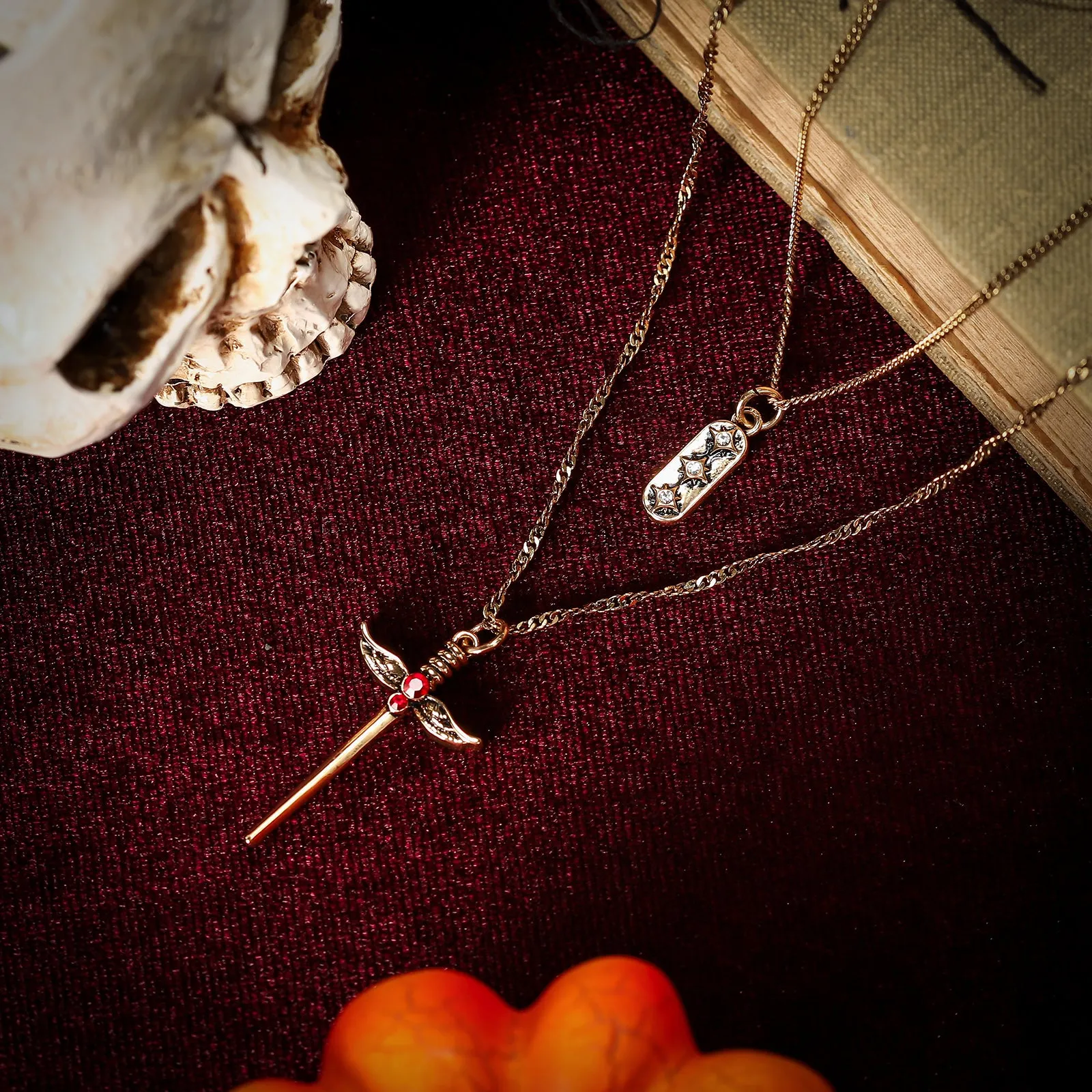 Angel Wings Sword Necklace