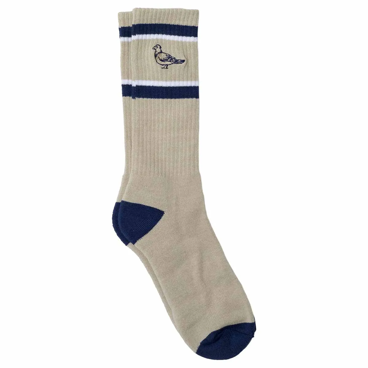 Anti Hero - Basic Pigeon Embroidered Socks Light Grey/Navy/White