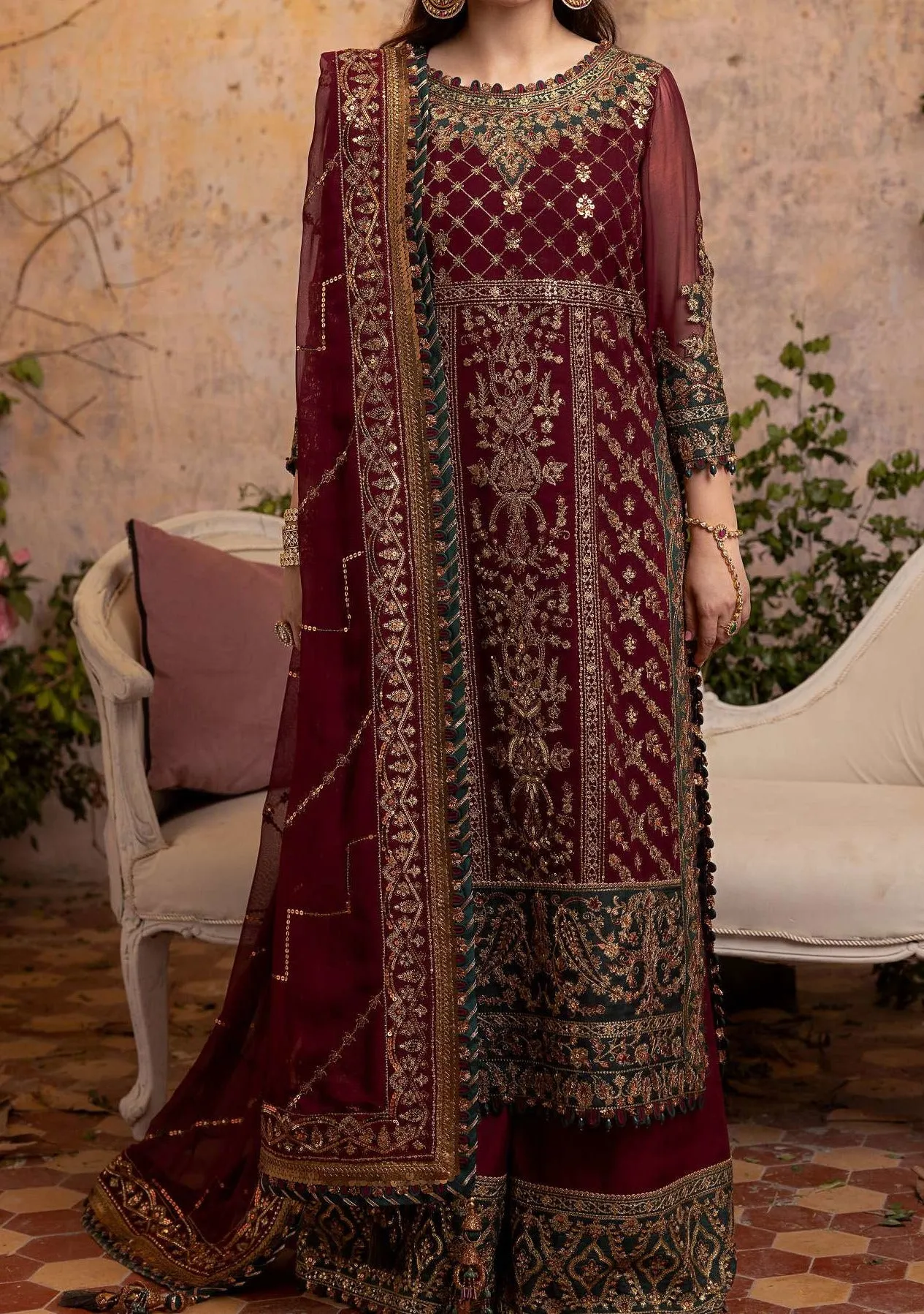 Asim Jofa Khwab Pakistani Luxury Chiffon Dress