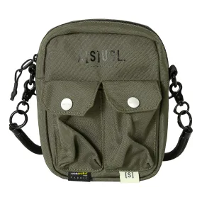 A[S]USL ASUSL LOGO MULTI POCKET SHOULDER BAG-OLIVE