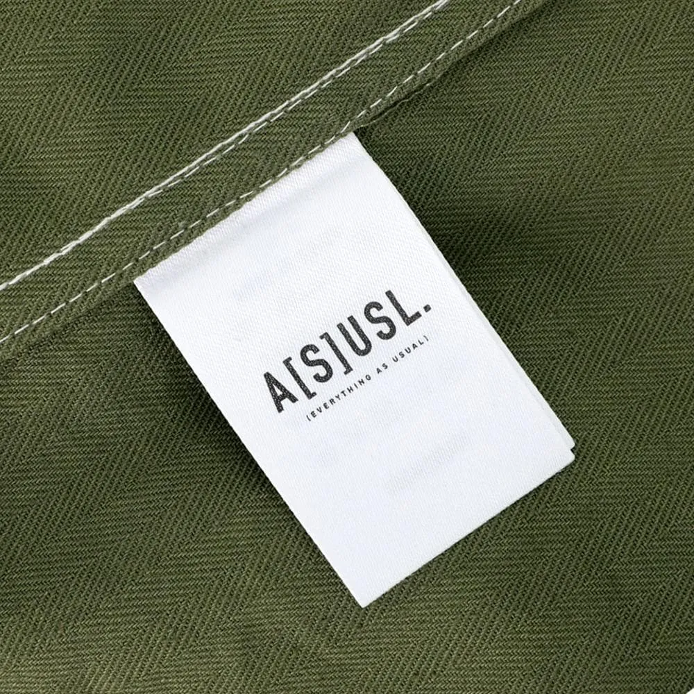 A[S]USL HERRINGBONE CARPENTER JACKET-OLIVE