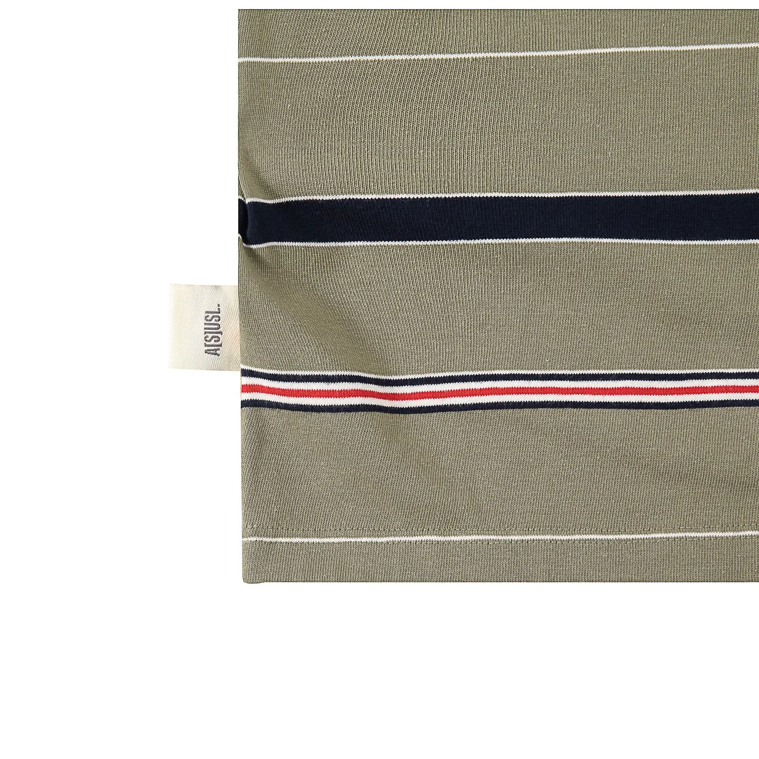 A[S]USL MULTI COLOR BORDER L/S TEE-LIGHT OLIVE