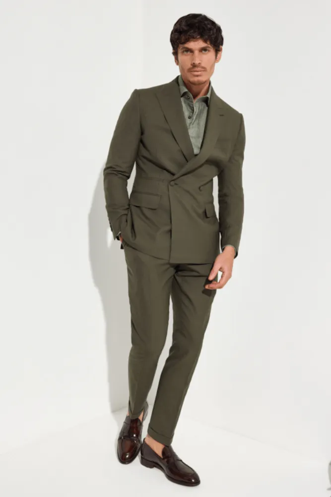 Austin Milan Suit - Olive Wool