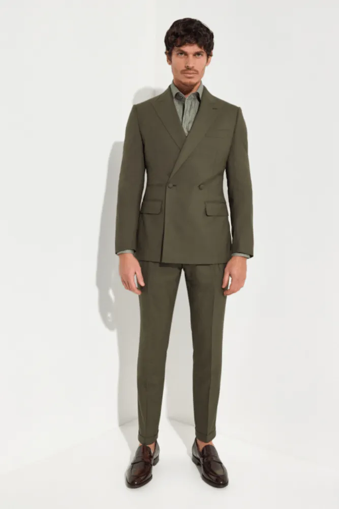 Austin Milan Suit - Olive Wool