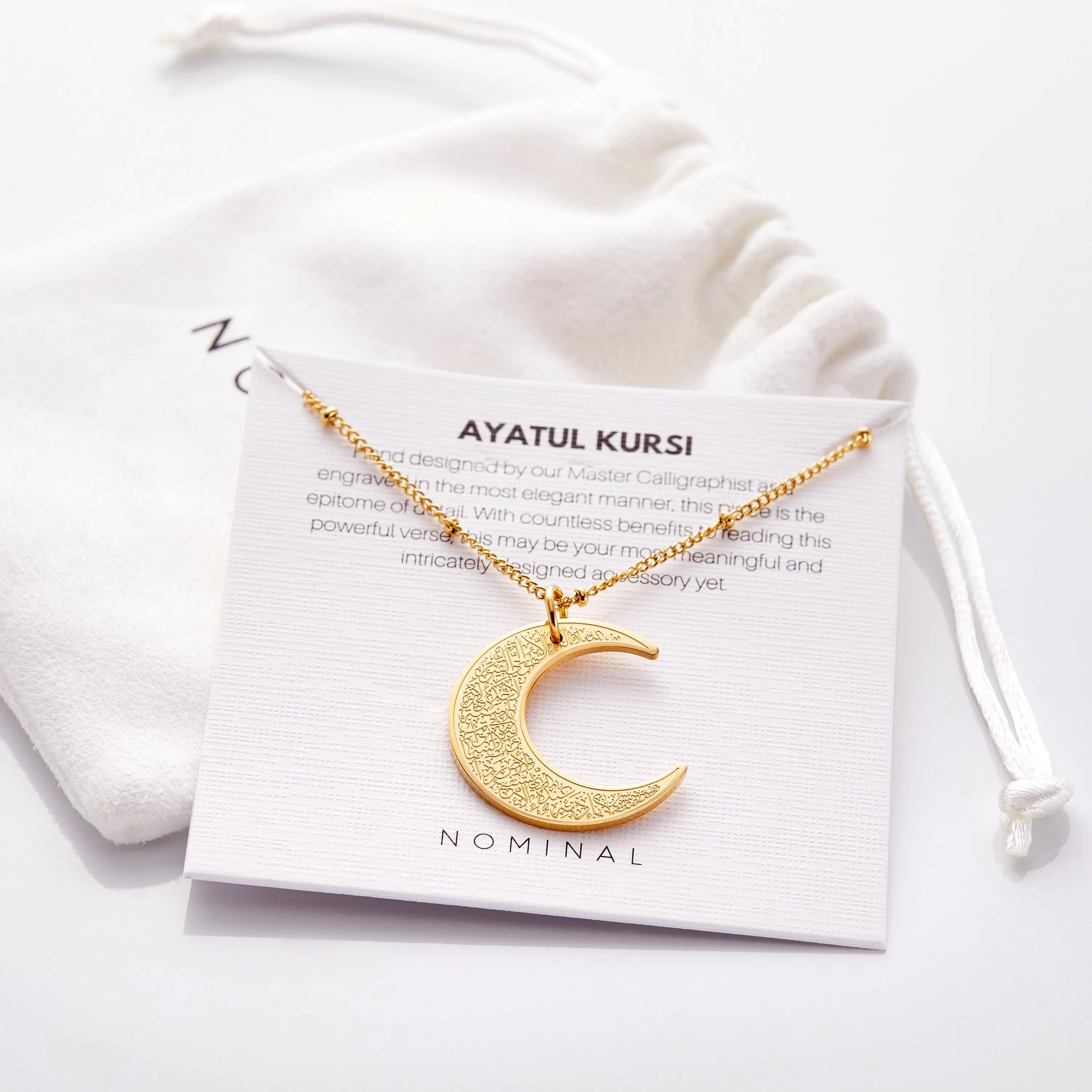 Ayatul Kursi Crescent Necklace