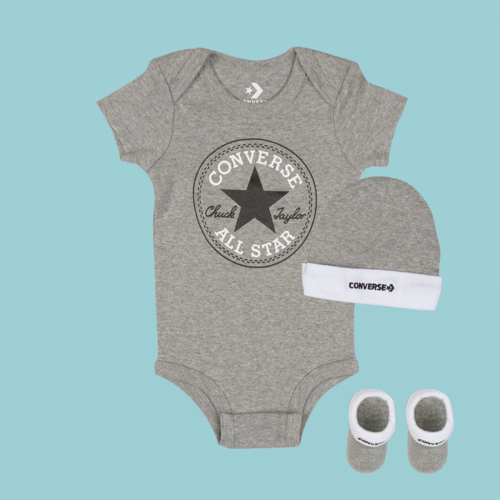 Baby Converse Chuck Taylor Newborn Set Heather Grey