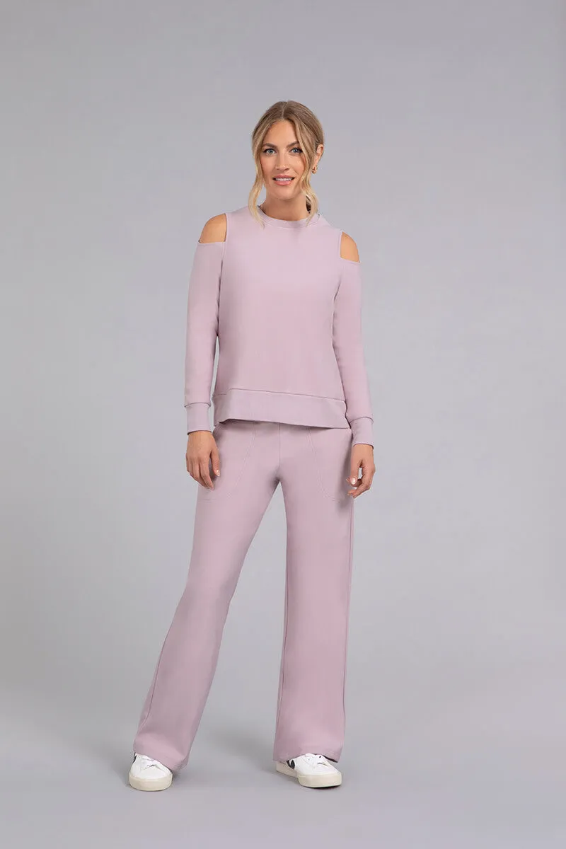 Bamboo Fleece Straight Leg Pant | Lilac