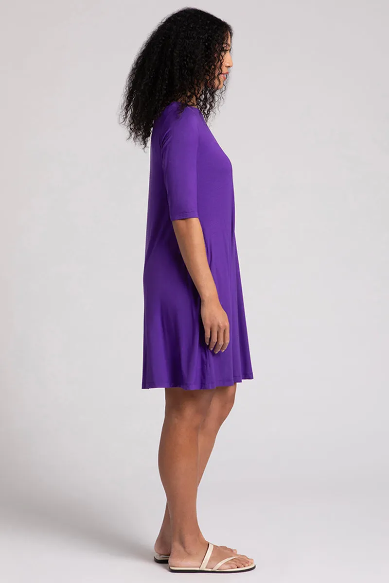 Bamboo Nu Trapeze Dress | Violet