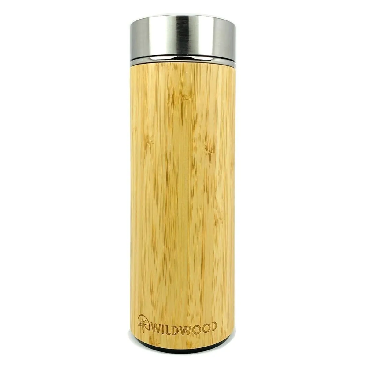 Bamboo Wood Insulated Drink Bottle with Tea Filter