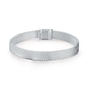 Basic 925 Sterling Silver Mesh Bracelet