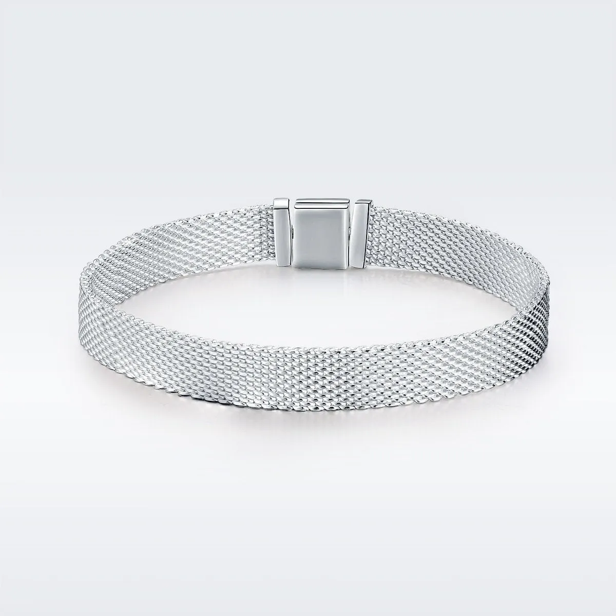 Basic 925 Sterling Silver Mesh Bracelet