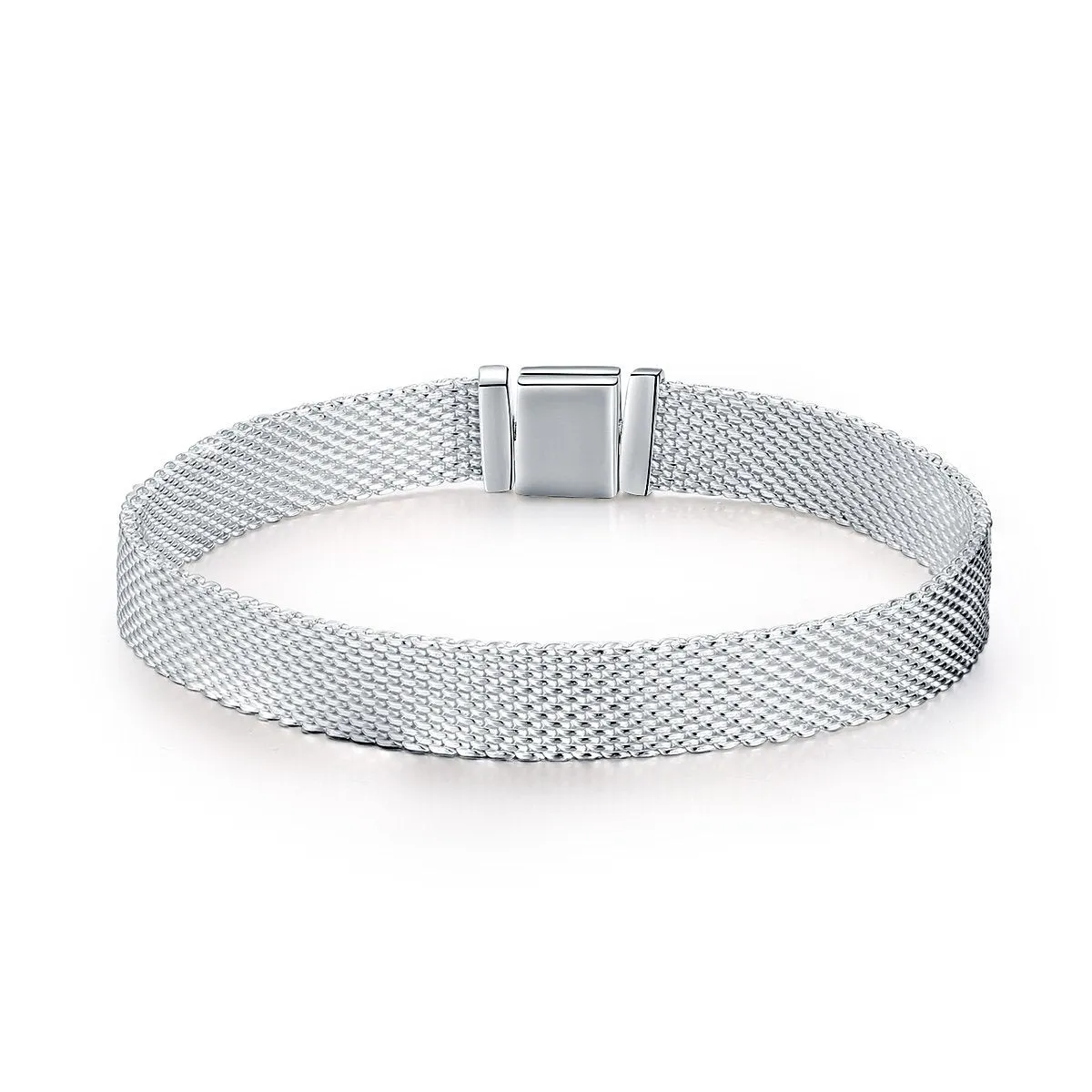 Basic 925 Sterling Silver Mesh Bracelet