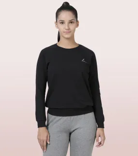 Basic Sweat | Long Sleeve Basic Pop Over Sweatshirt With Mindful Graphic