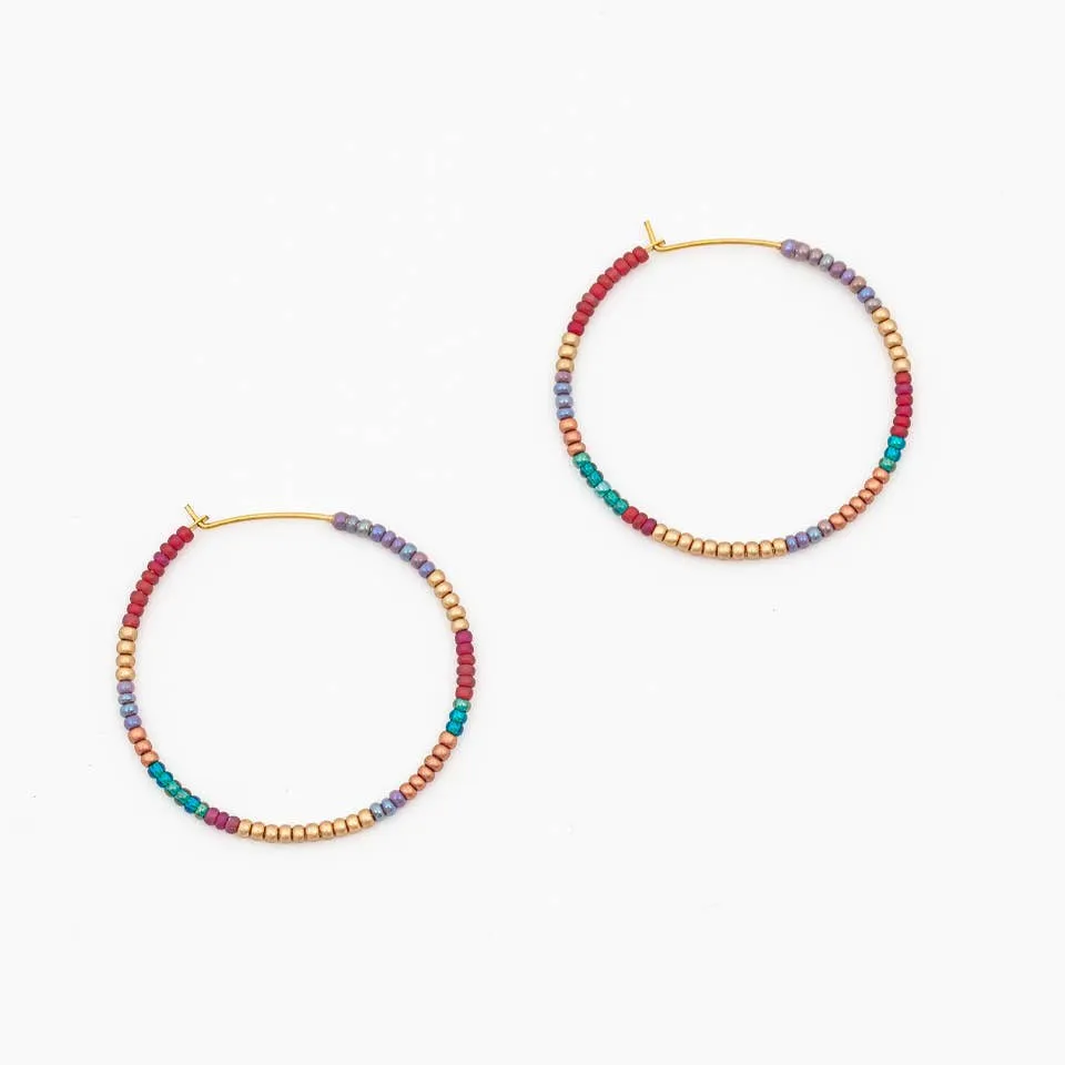 Beaded Hoops Moroccan