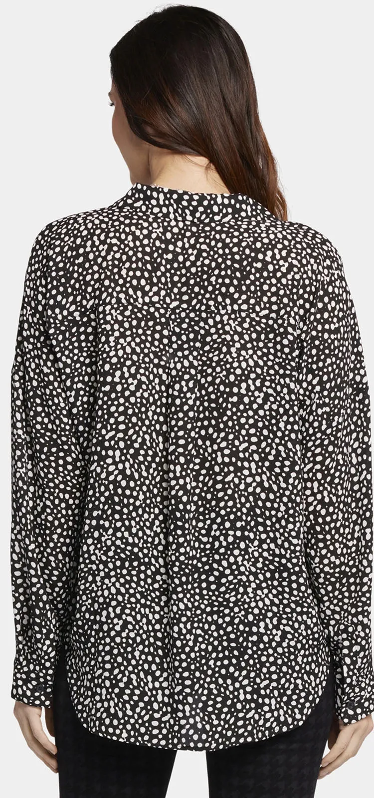 Becky Blouse Zwart Stippenprint | Dillon Dots