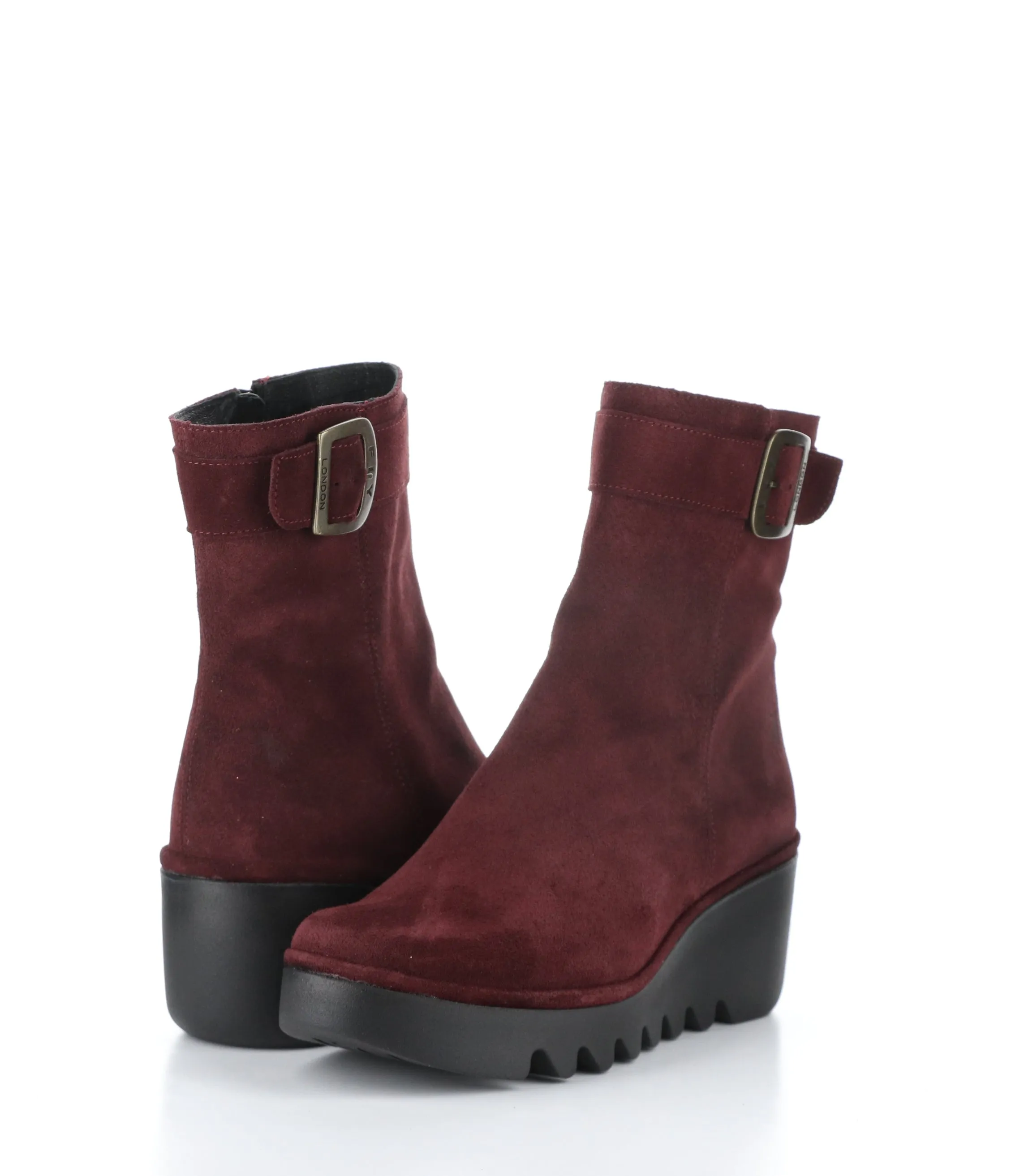 BEPP396FLY 001 WINE Round Toe Boots