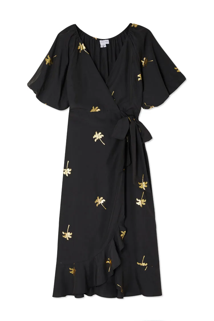 Black Palm Camilla Wrap Dress