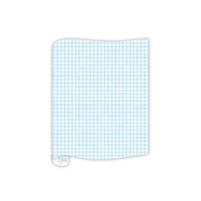 Blue Gingham Pattern Table Runner