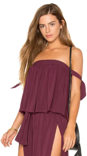 Blue Life Venus Tie Sleeve Top Wild Berry