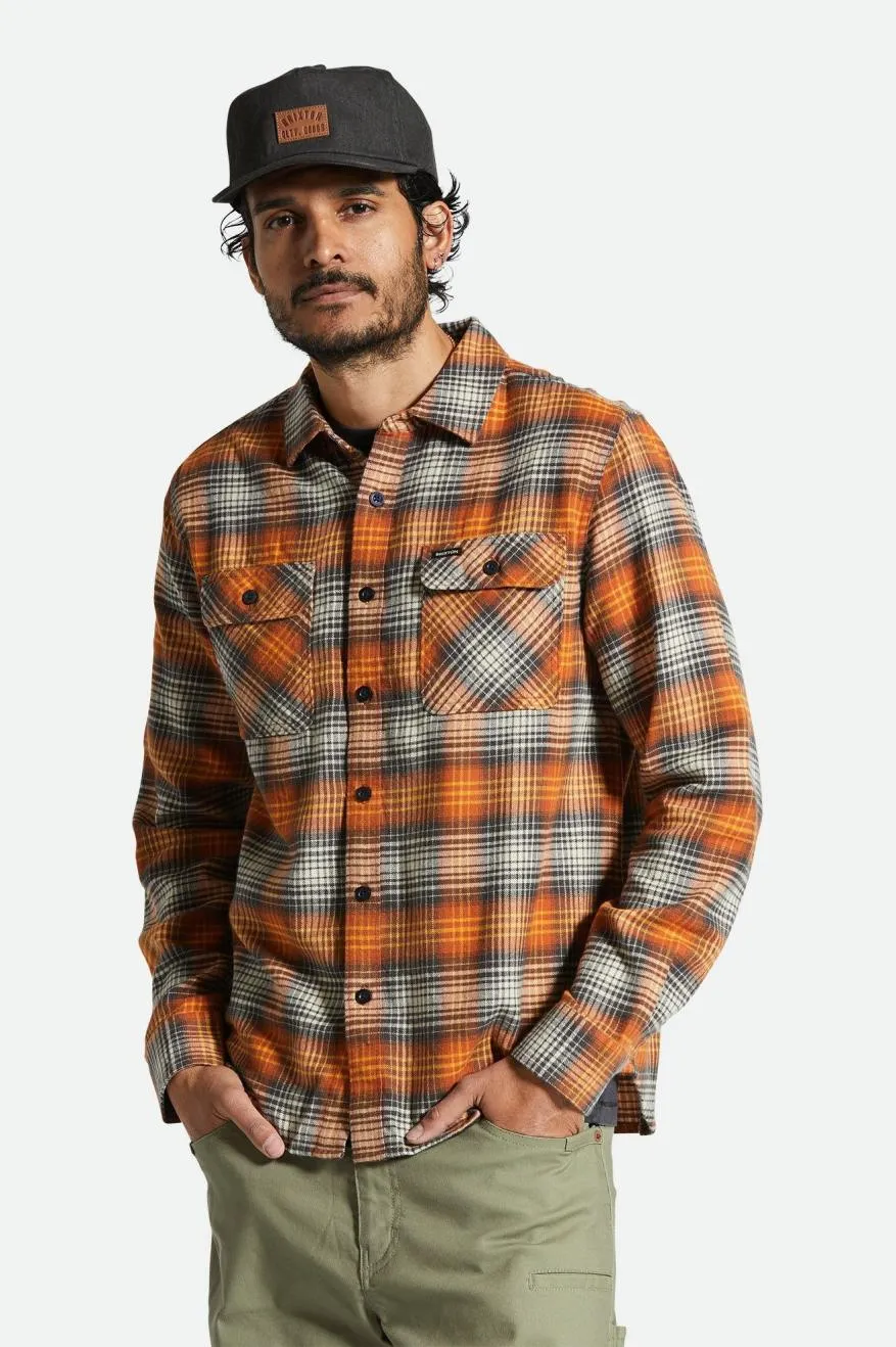 Bowery Lightweight Ultra Soft Flannel - Terracotta/Black