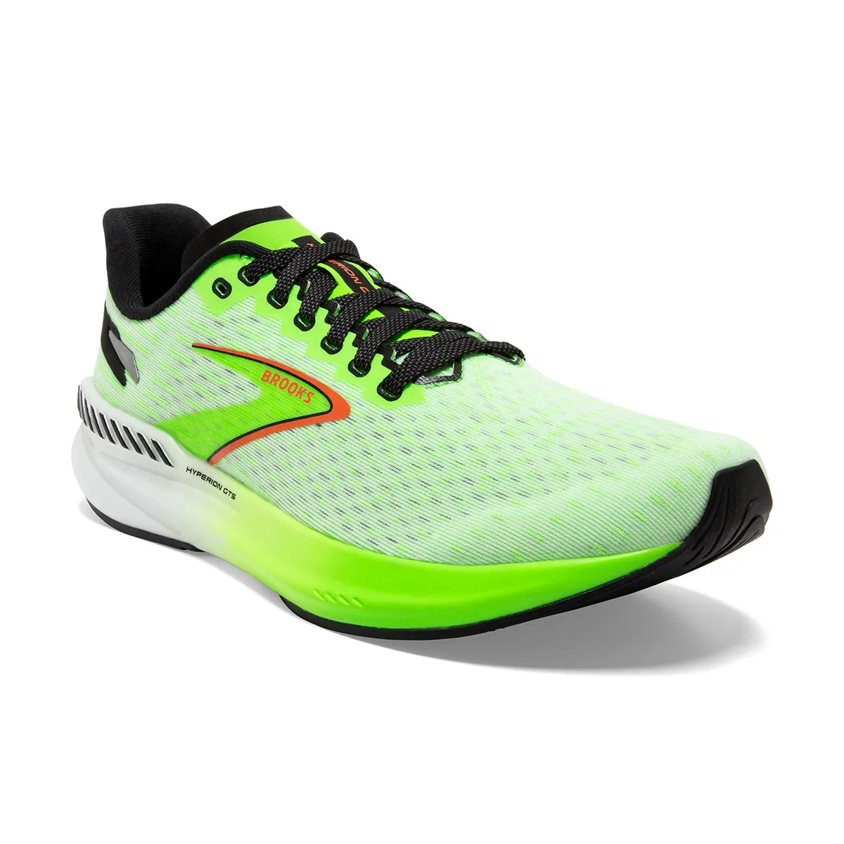 Brooks Hyperion GTS Mens | Green Gecko/red Orange/white