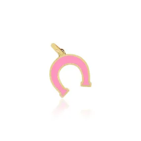 Bubblegum Pink Horseshoe Charm