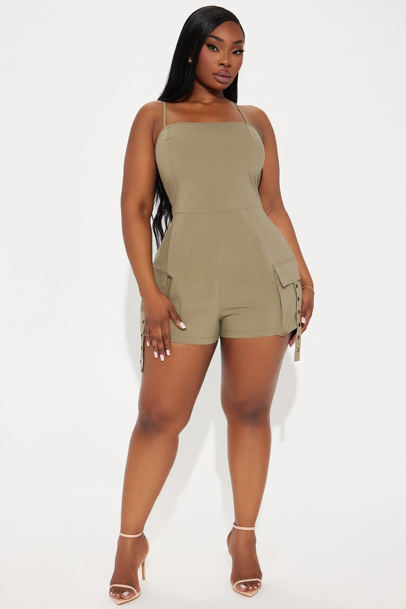 Cadet Cutie Romper - Olive