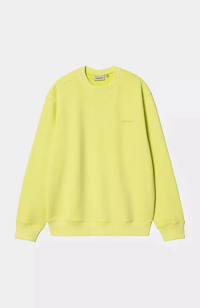 Carhartt Duster Script Sweat Artic Lime