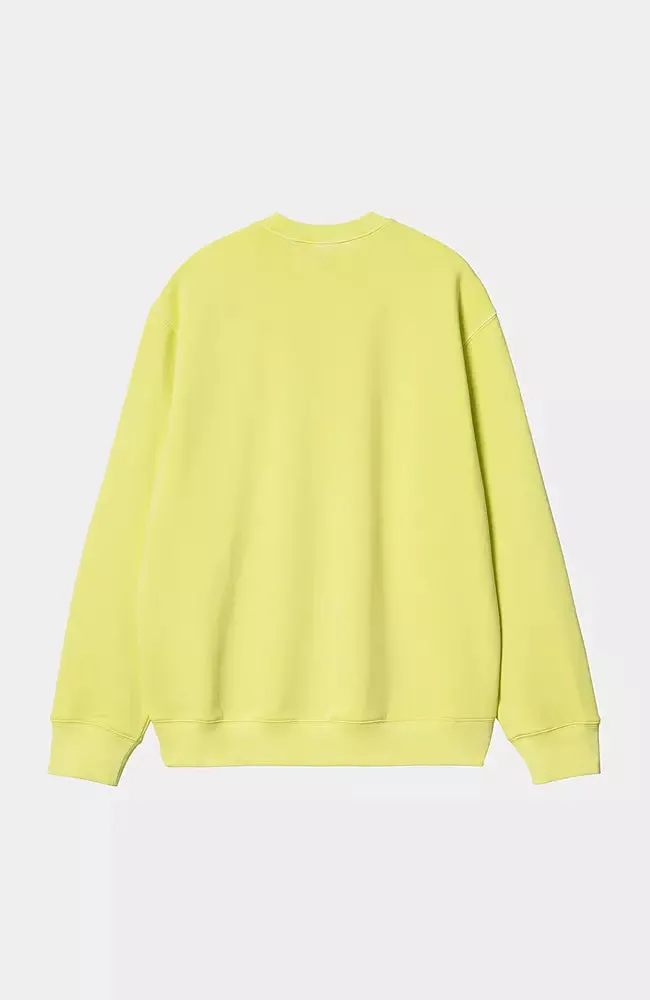 Carhartt Duster Script Sweat Artic Lime