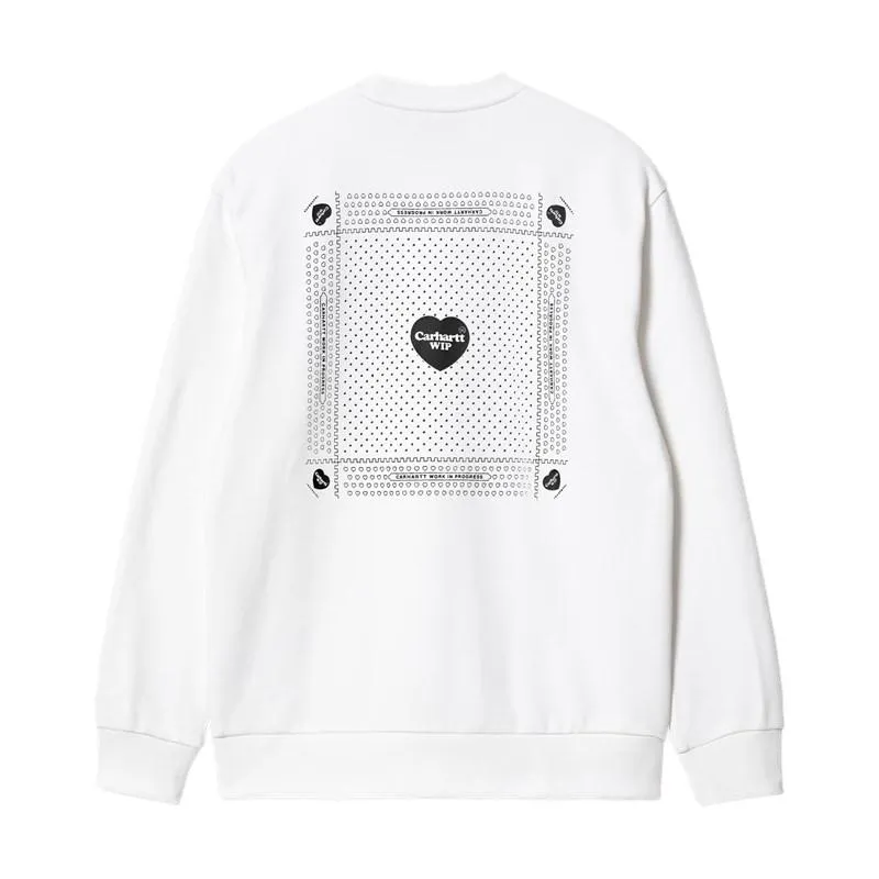 Carhartt WIP Heart Bandana Sweatshirt White/Black